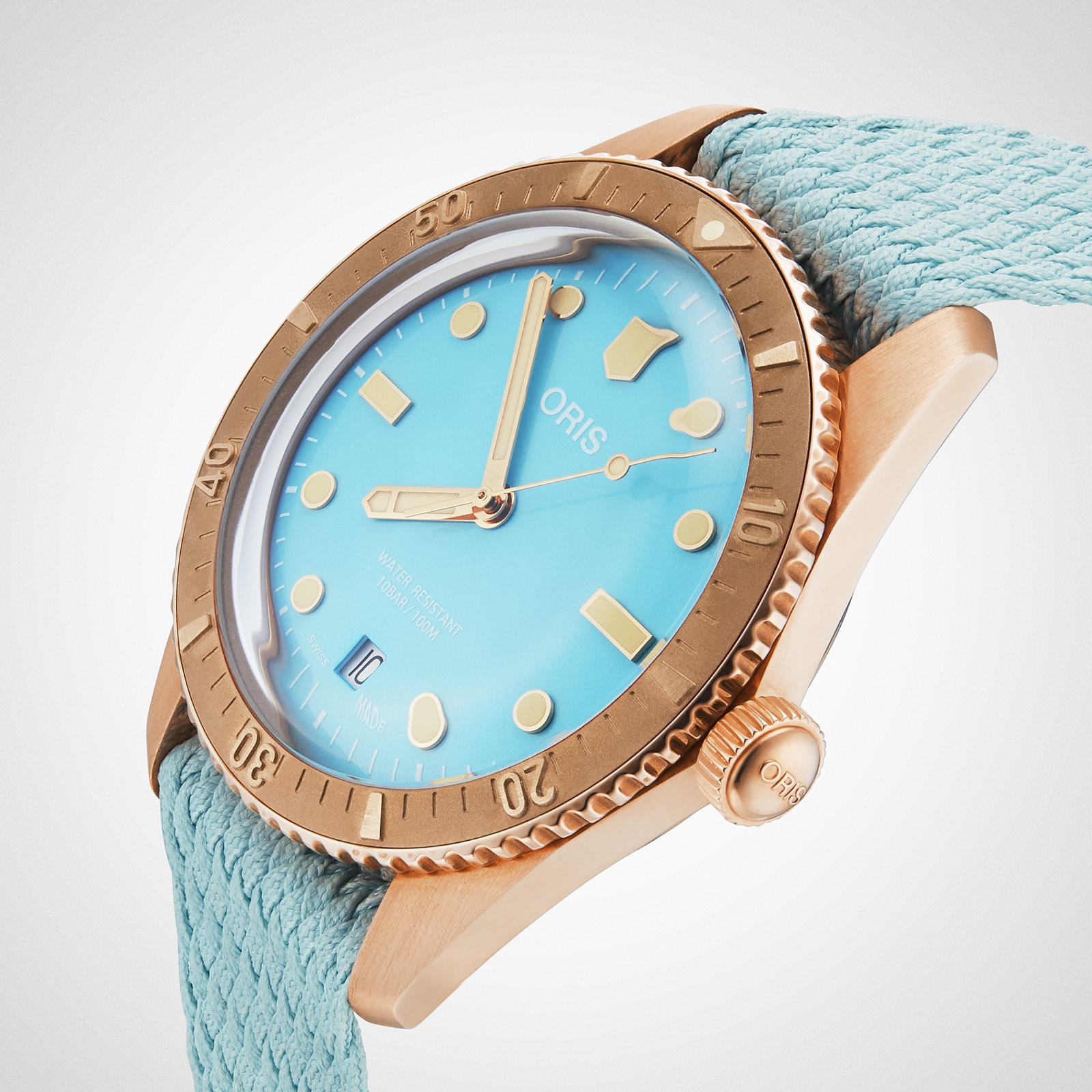 Divers Sixty Five 38mm Bronze Divers Cotton Candy Sky Blue