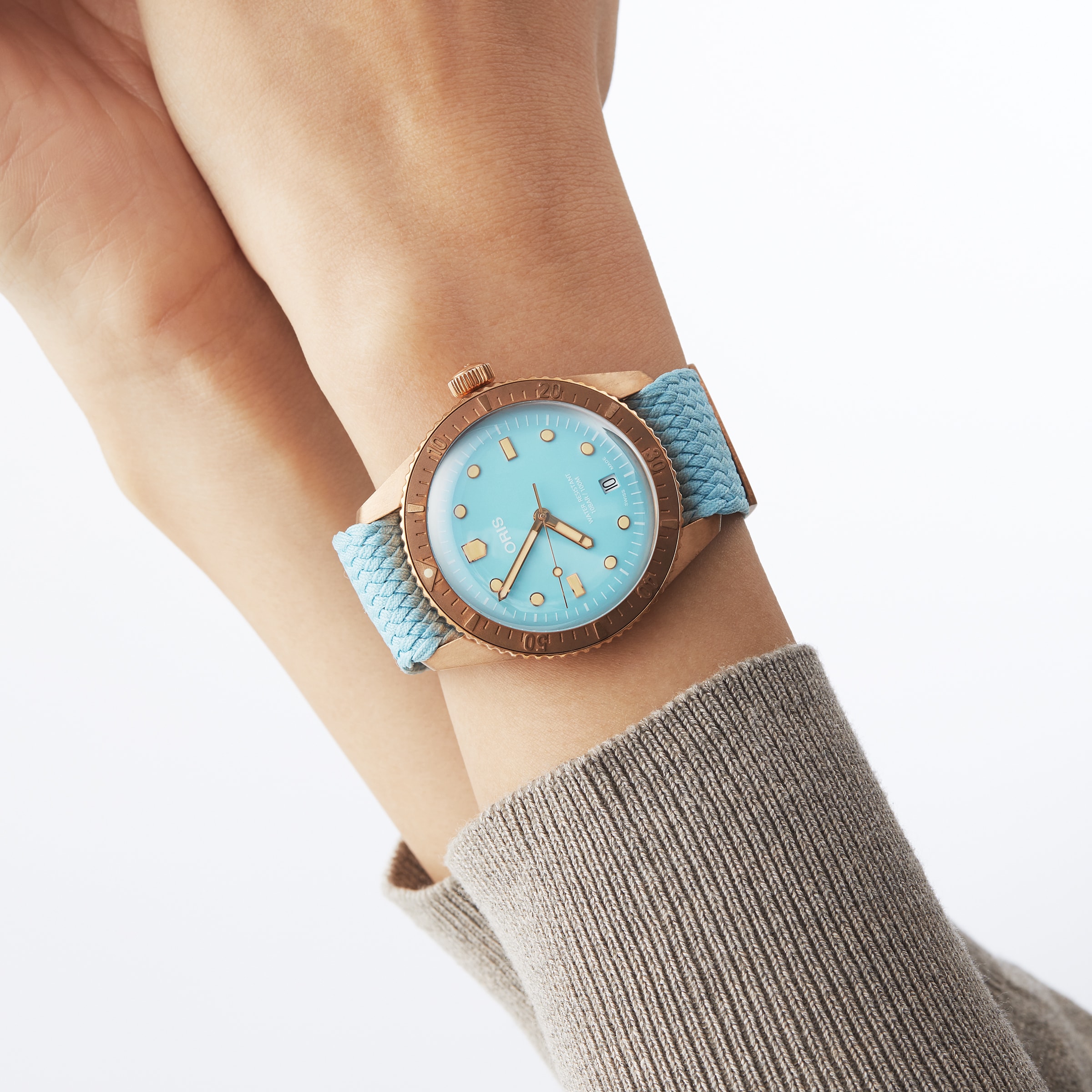 Divers Sixty Five 38mm Bronze Divers Cotton Candy Sky Blue