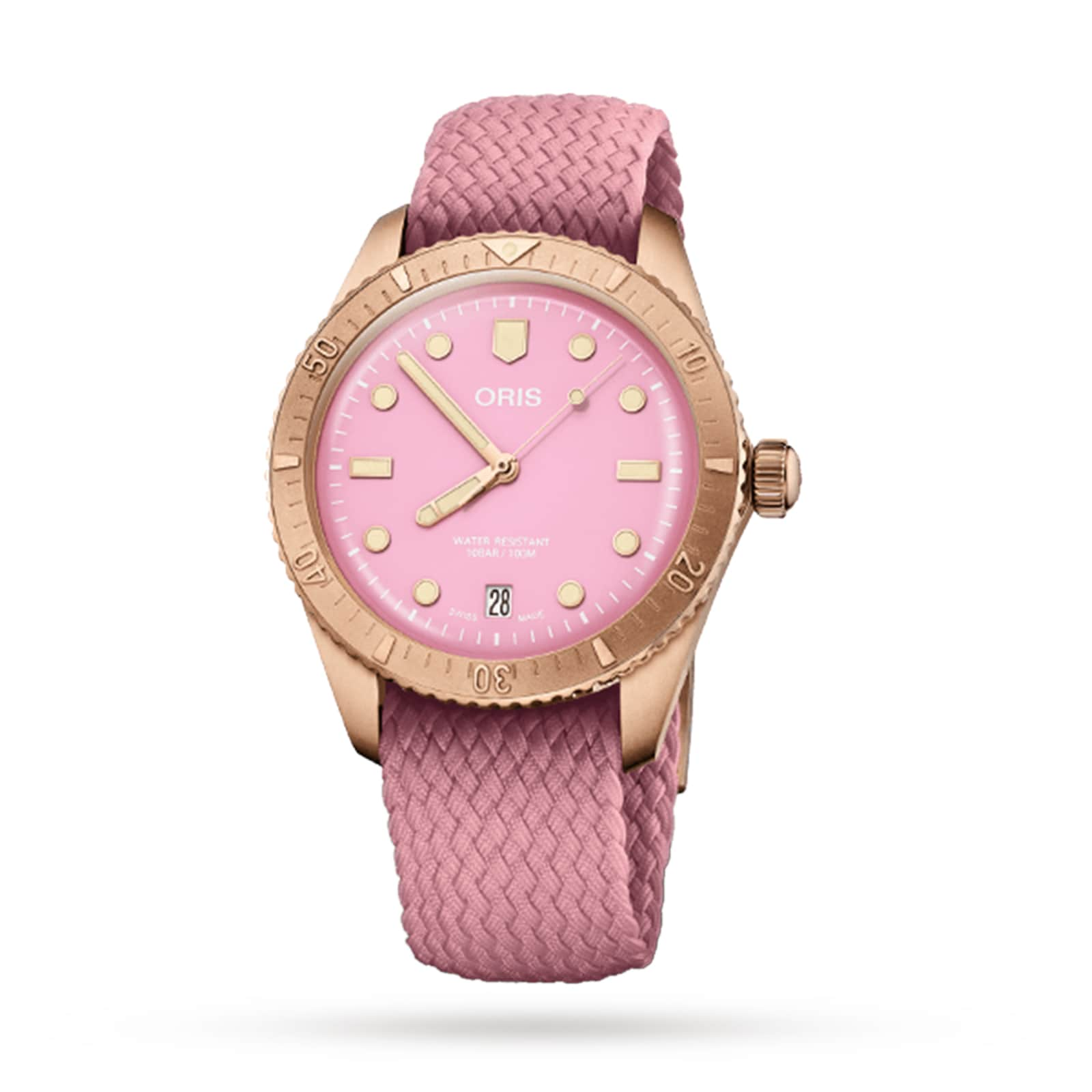 Divers Sixty Five 38mm Bronze Divers Sixty Five Cotton Candy Pink