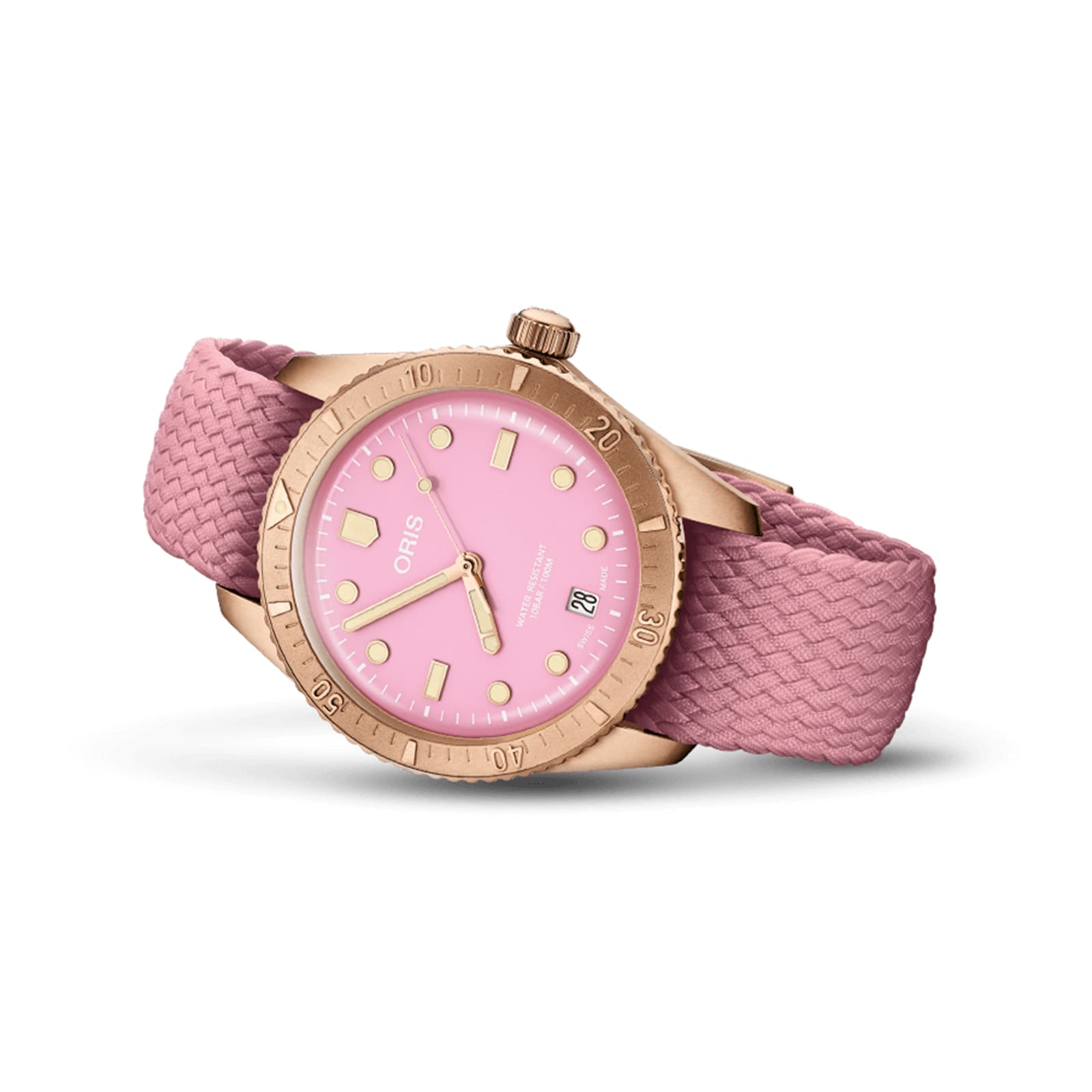 Divers Sixty Five 38mm Bronze Divers Sixty Five Cotton Candy Pink