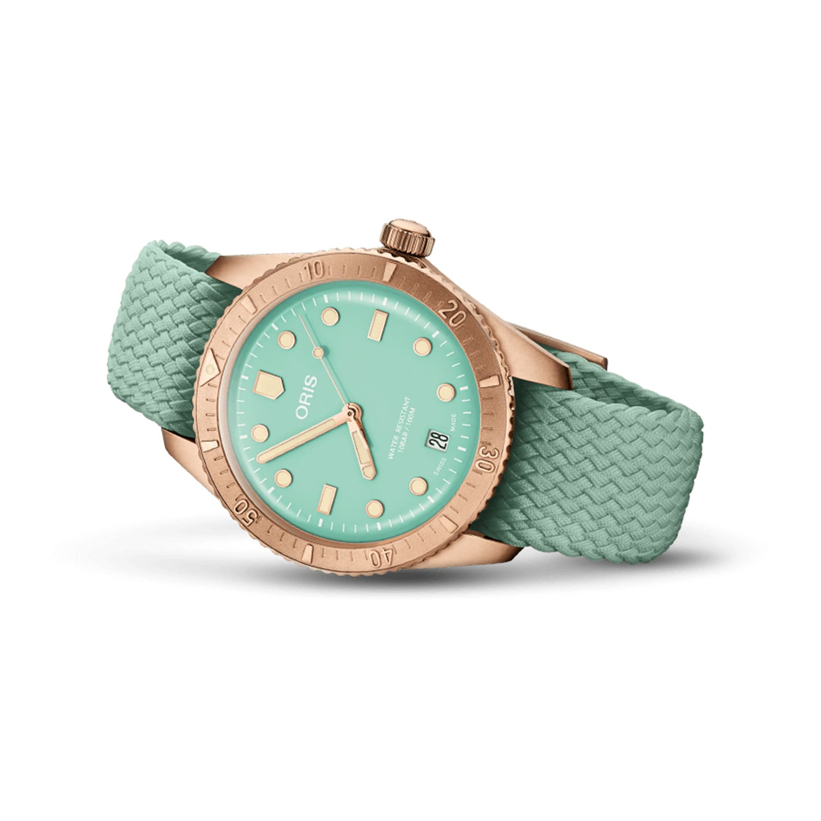 Divers Sixty Five 38mm Cotton Candy Bronze Green Automatic Watch