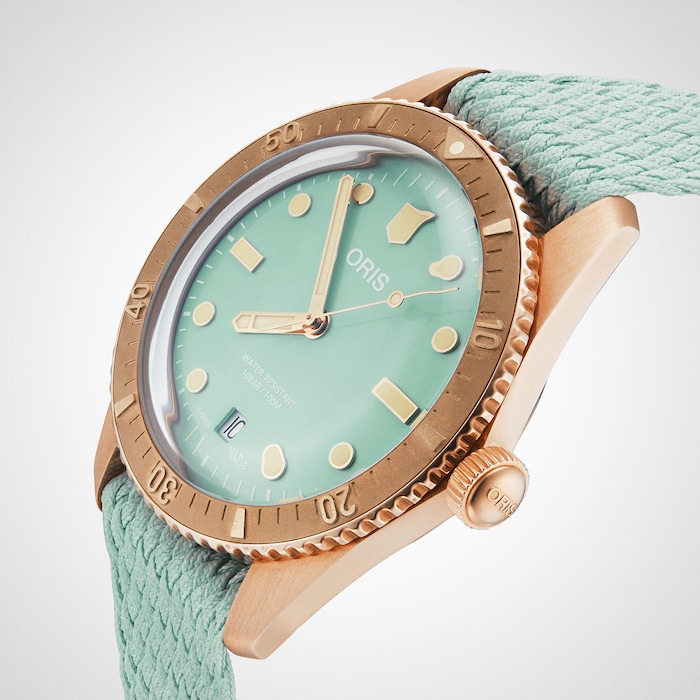 Oris Divers Sixty-Five 38mm Cotton Candy Bronze Green Automatic Watch