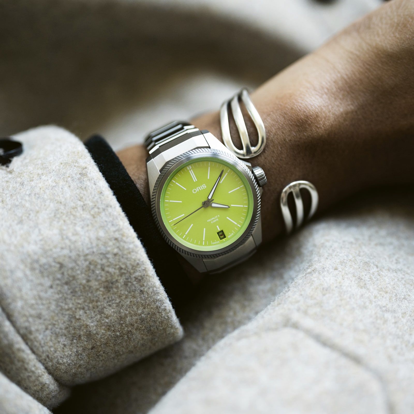 Oris Pro Pilot X 39mm Mens Watch - Kermit Edition©