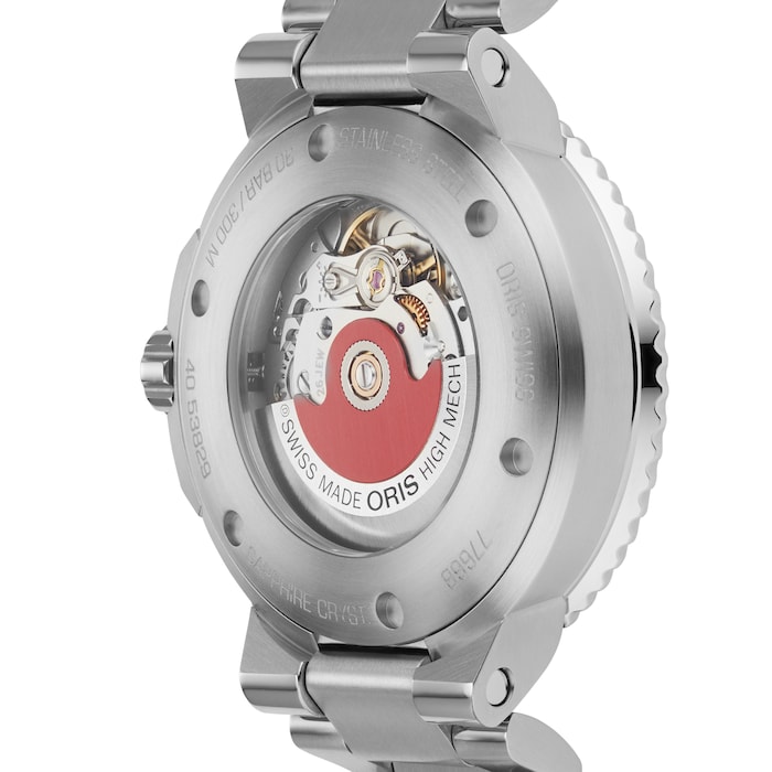Oris Aquis Cherry Diamond Bezel 41.5mm Unisex Watch - Stainless Steel Strap