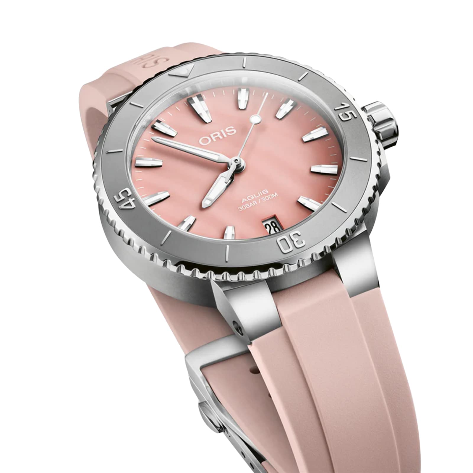 Oris Aquis Date 36.5mm Unisex Watch Pink