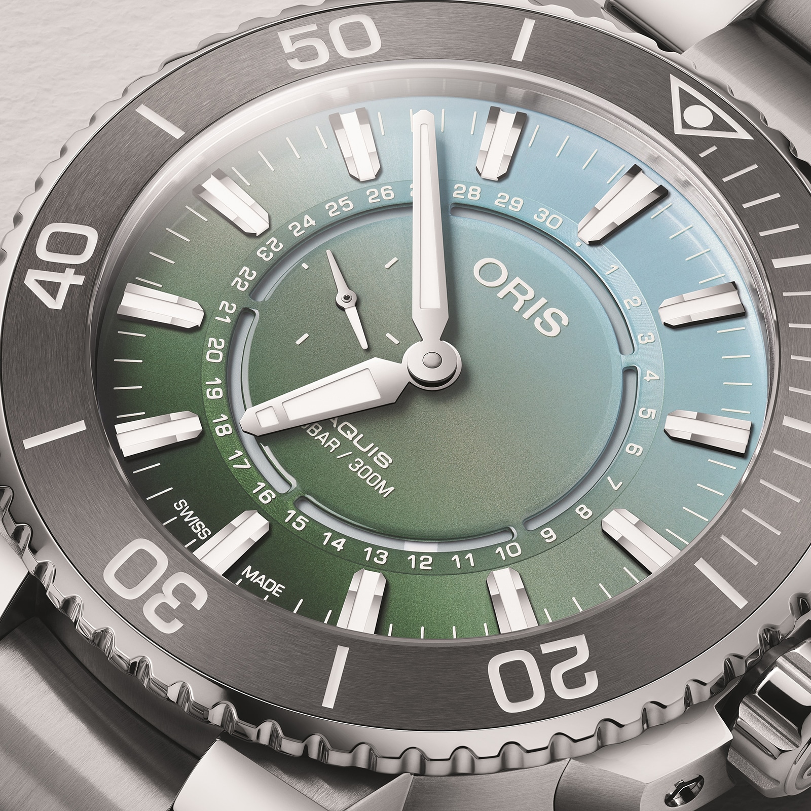 Oris Aquis Dat Watt Limited Edition II 43.5mm Mens Watch Green 743