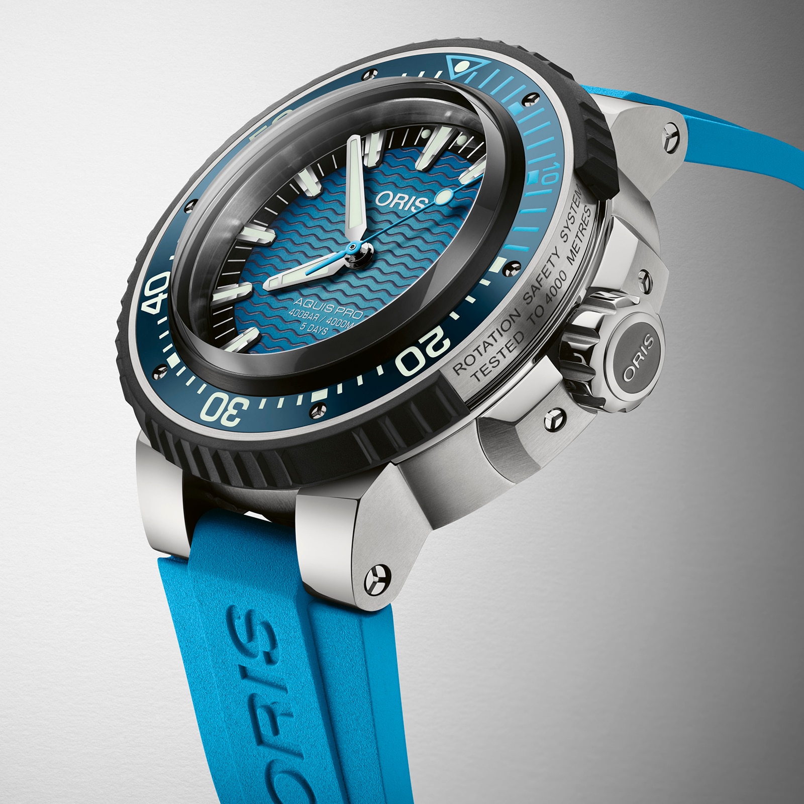 Oris Aquis Pro 4000m 49.5mm Mens Watch Blue Oris Aquis Pro 4000m 49.5mm Mens Watch Blue