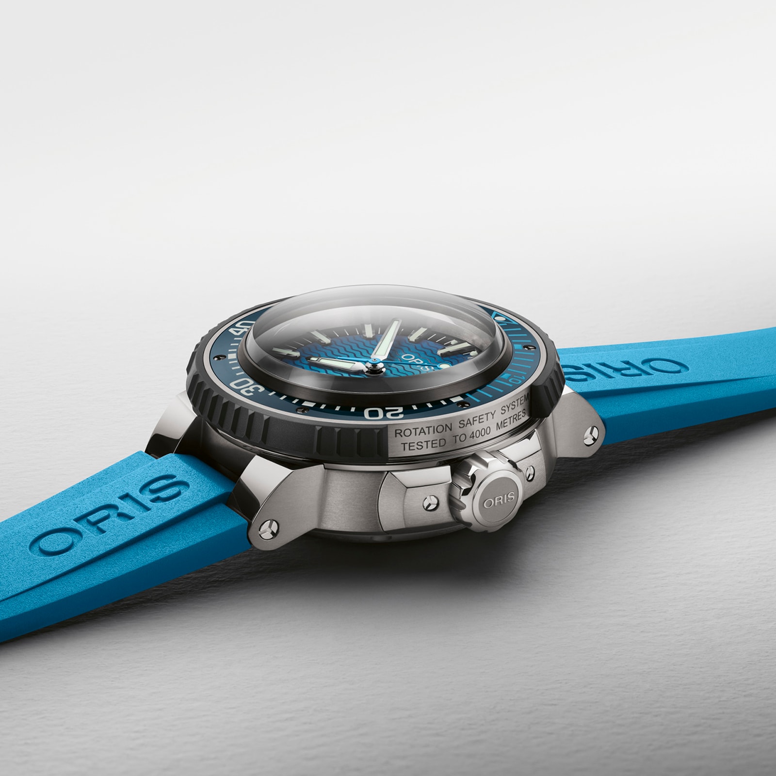 Oris Aquis Pro 4000m 49.5mm Mens Watch Blue Oris Aquis Pro 4000m 49.5mm Mens Watch Blue