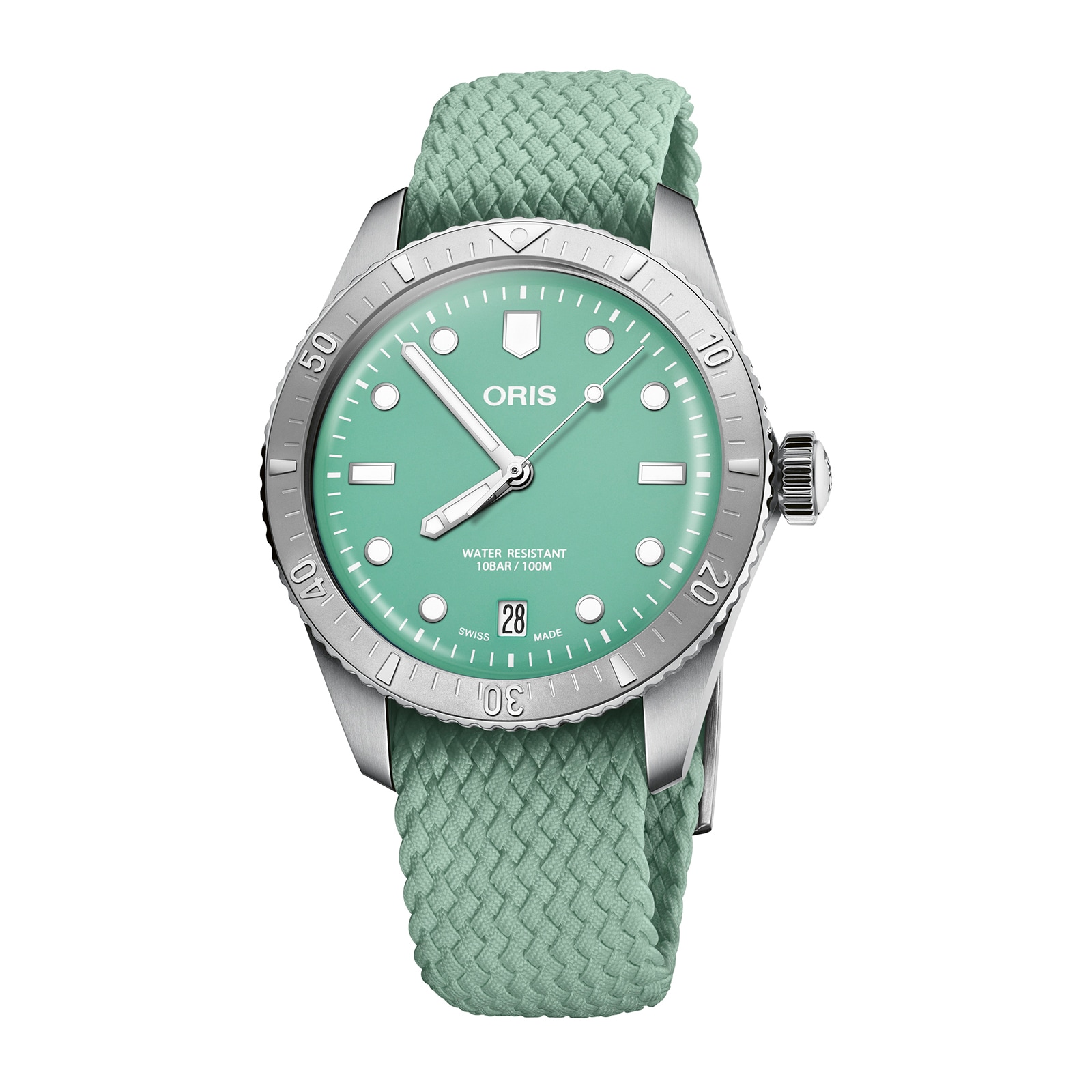 Oris Divers Heritage 1965 38mm Unisex Watch Green Fabric