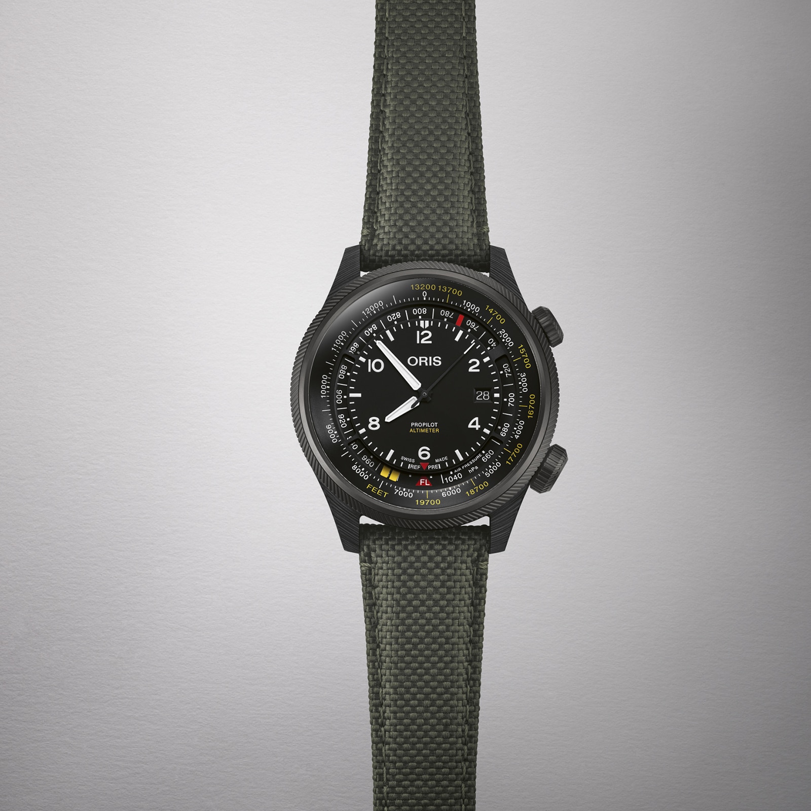 Oris Pro Pilot Altimeter 47mm Mens Watch - Altitude in Feet