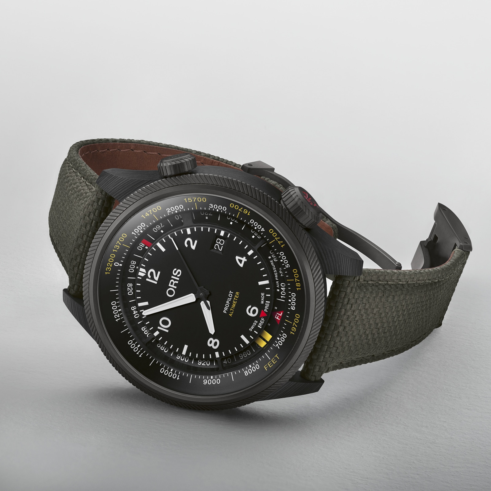 Oris Pro Pilot Altimeter 47mm Mens Watch - Altitude in Feet