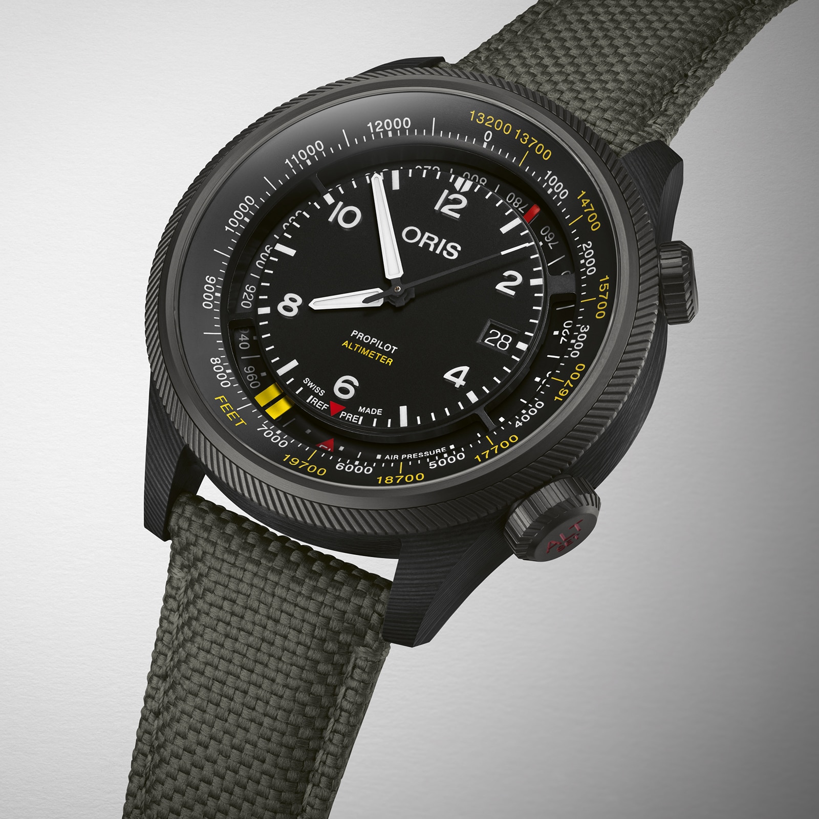 Oris Pro Pilot Altimeter 47mm Mens Watch - Altitude in Feet