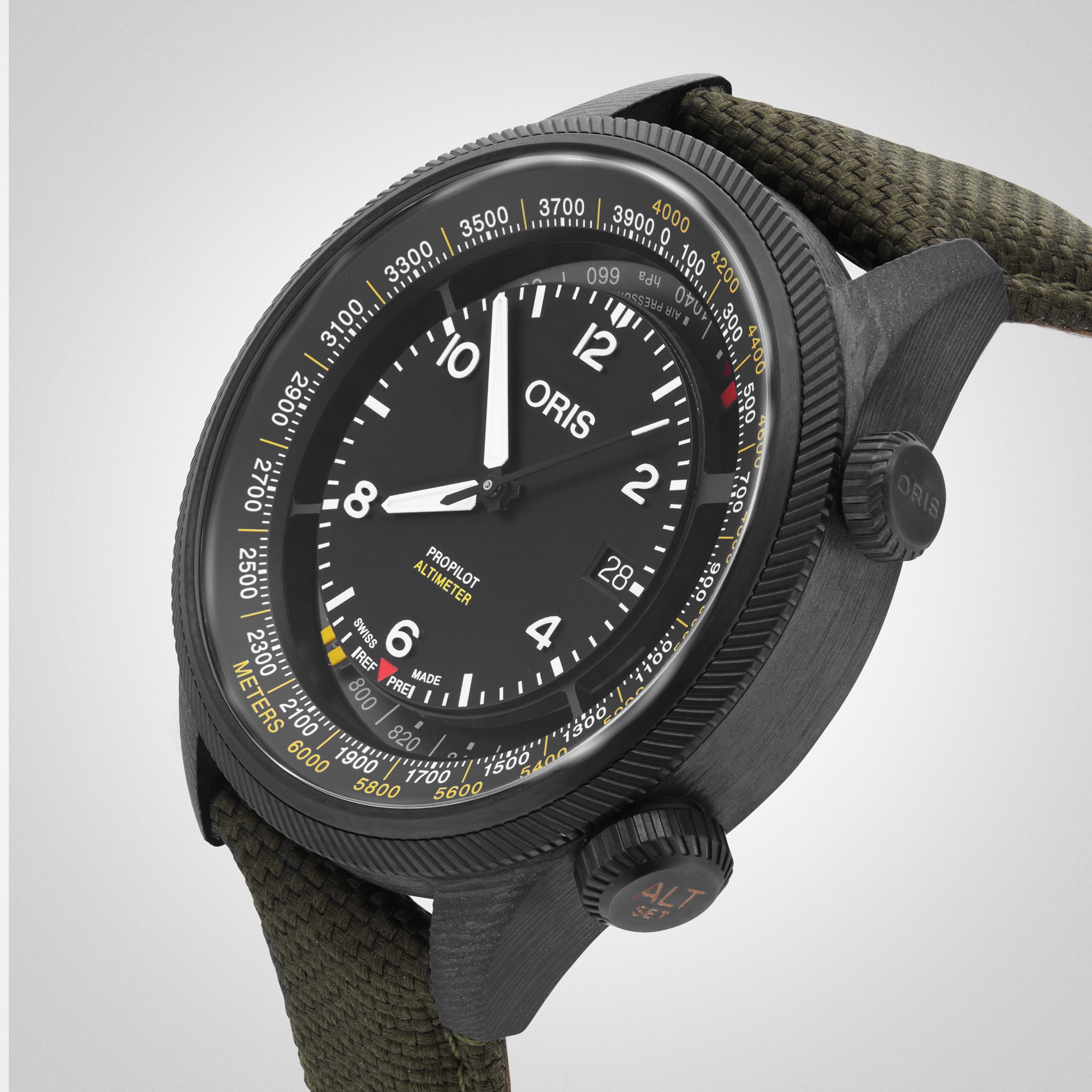 Pro Pilot Altimeter 47mm Mens Watch Altitude in Metres