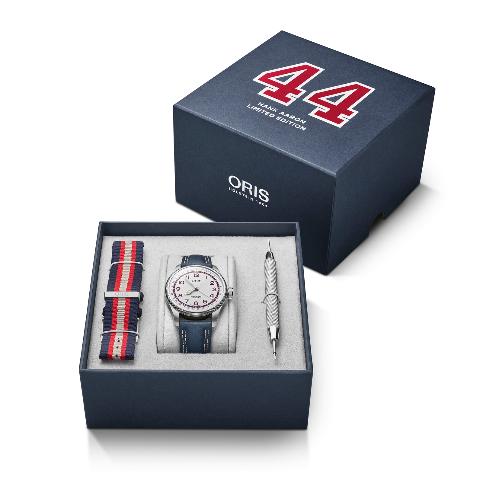 Oris Big Crown Hank Aaron Limited Edition 40mm Mens Watch White 01