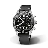 Oris Divers Sixty Five Chronograph 40mm Mens Watch Black Leather