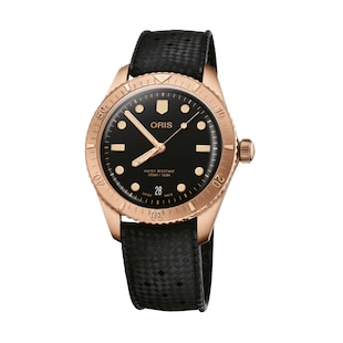 Oris Divers Sixty Five Date Cotton Candy Sepia 38mm Mens Watch Rubber