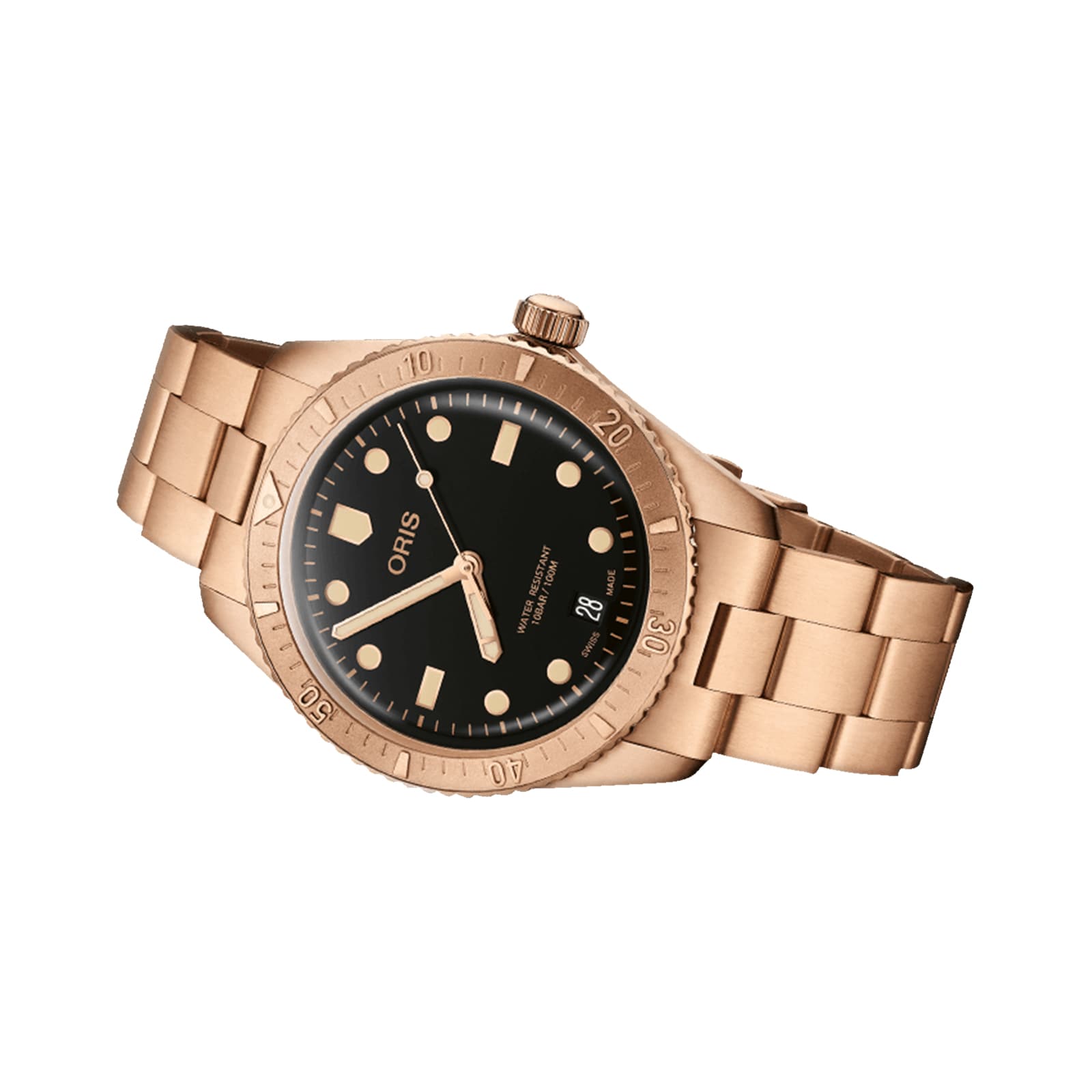 Divers Sixty Five Date Cotton Candy Sepia 38mm Mens Watch Bronze