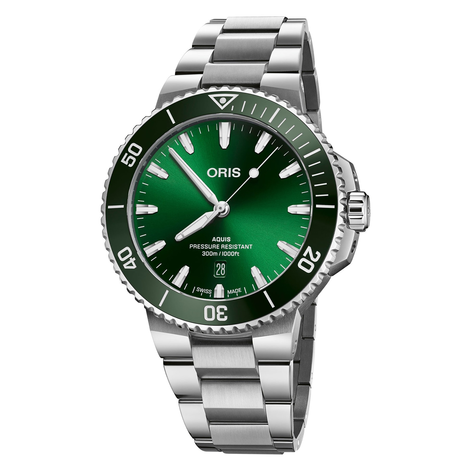 Aquis Date 43.5mm Green Dial