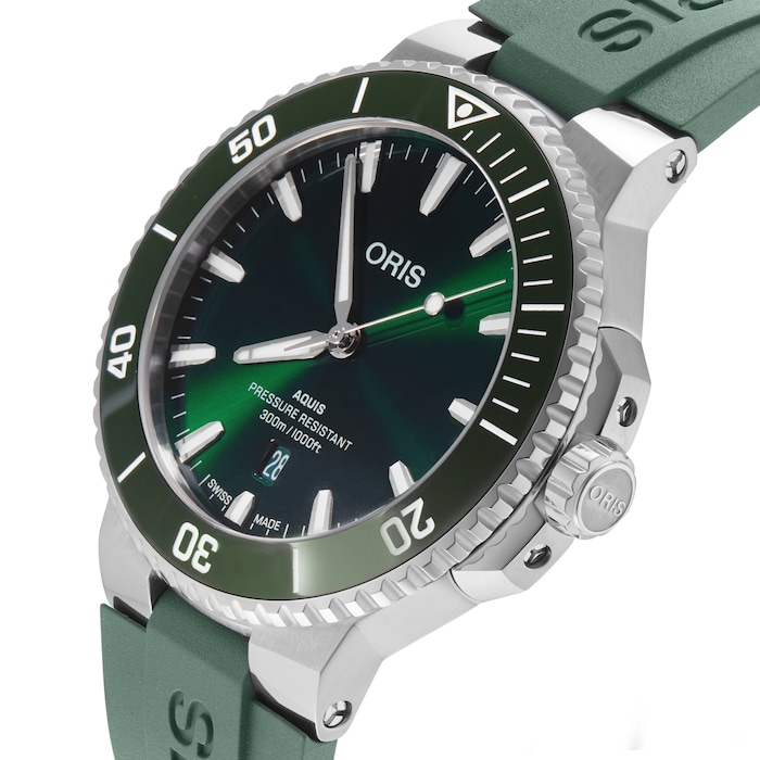 Oris Aquis Date 43.5mm Green Strap