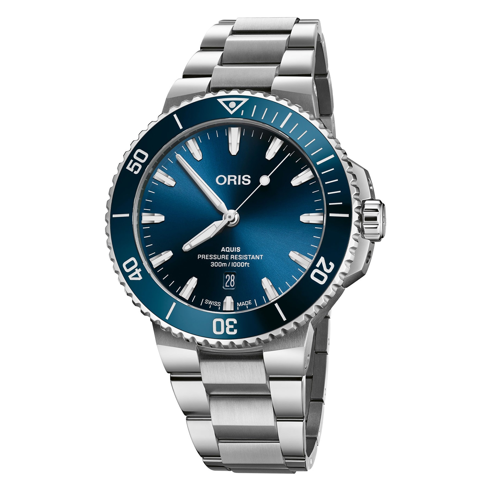 Aquis Date 43.5mm Blue Dial