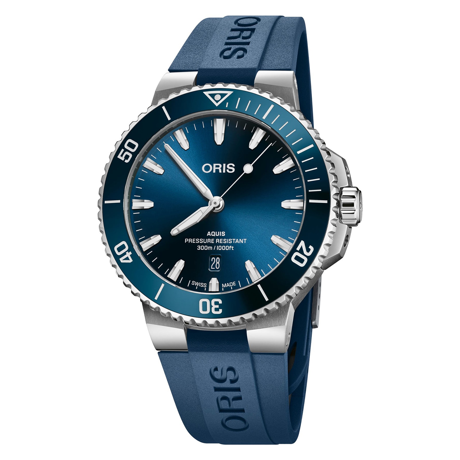 Aquis Date 43.5mm Blue Strap