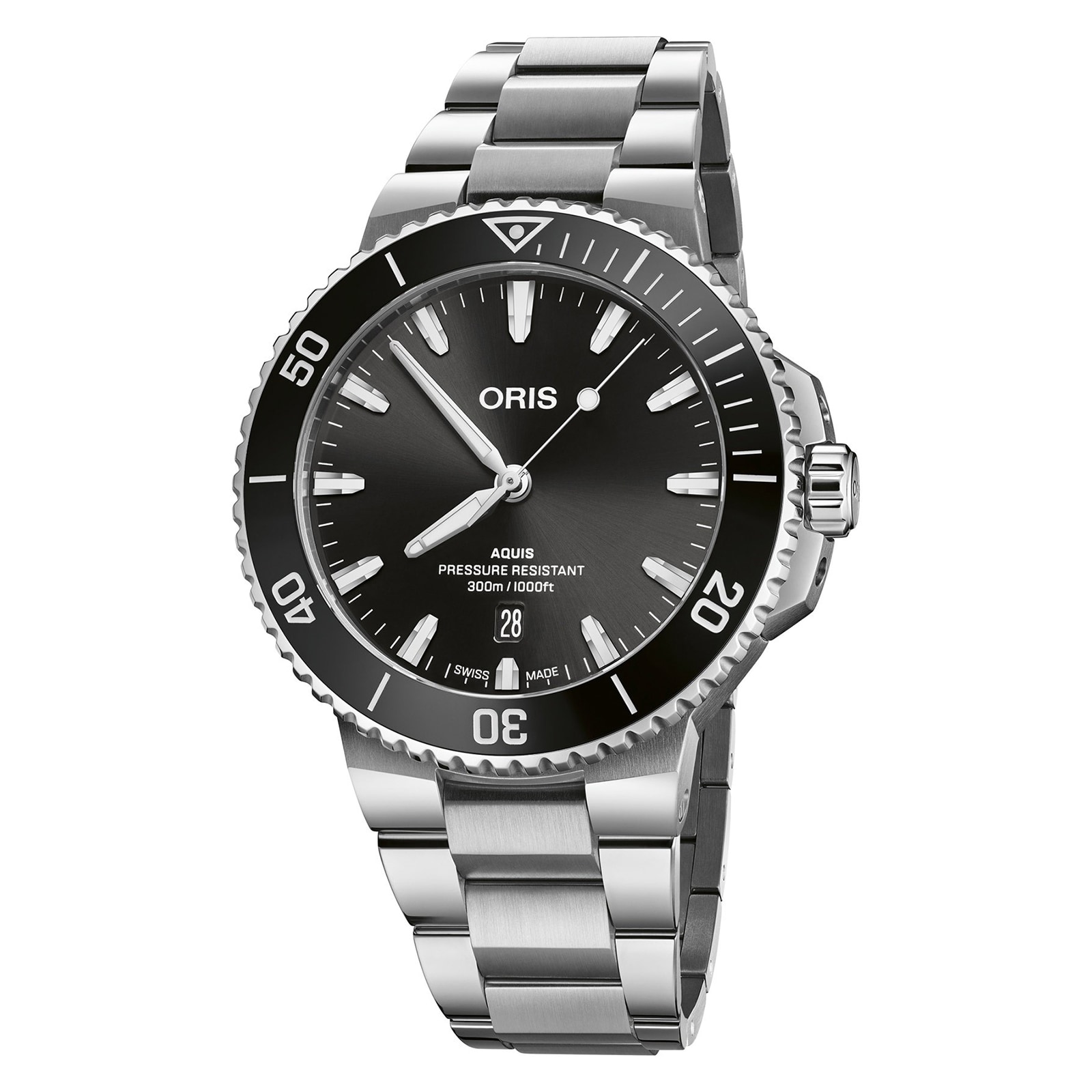 Aquis Date 43.5mm Black Dial