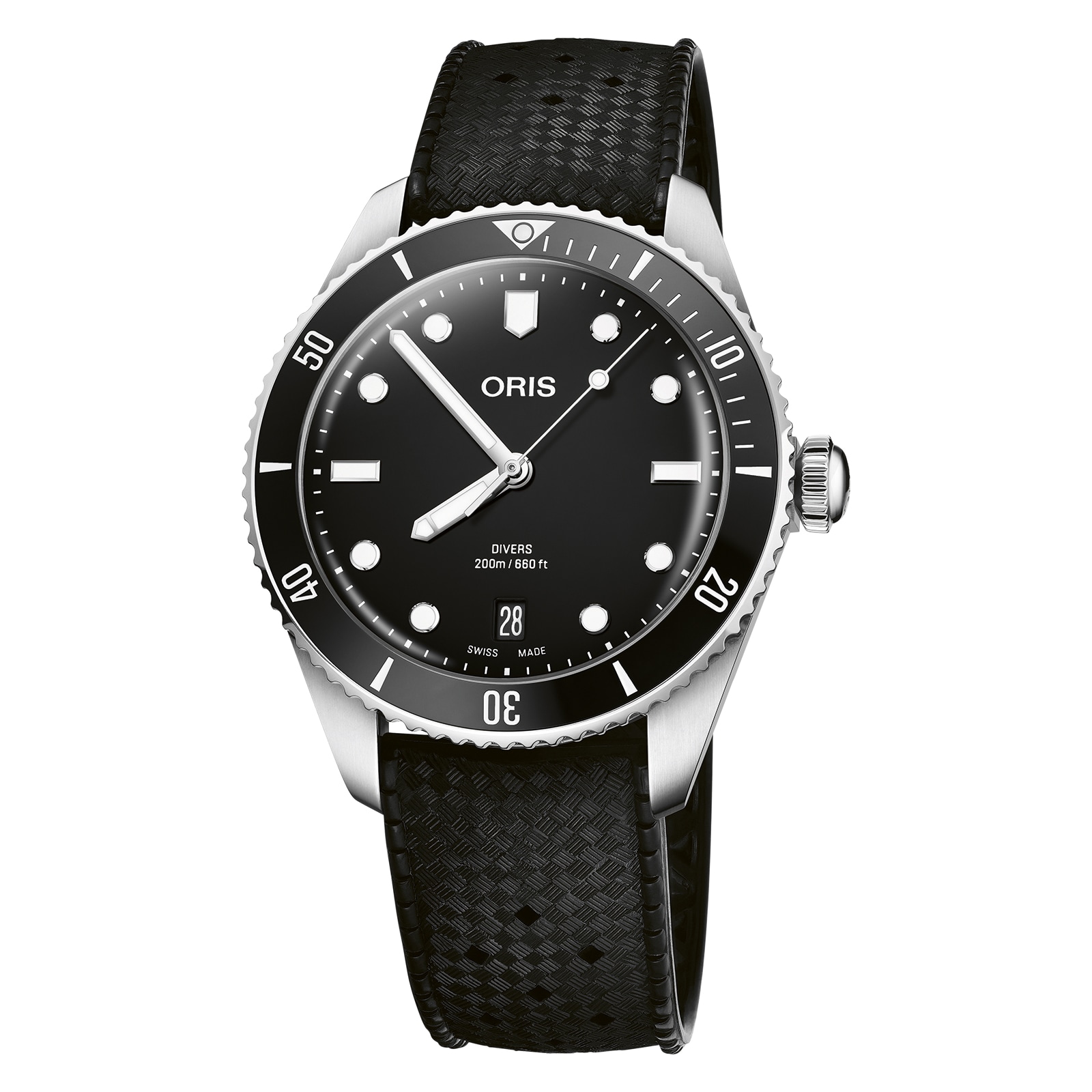 Oris Divers Date 39mm Mens Watch Black Interchangeable Strap Oris Divers Date 39mm Mens Watch Black Interchangeable Strap