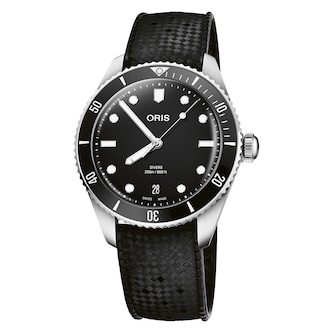 Oris Divers Date 39mm Mens Watch Black Interchangeable Strap Oris Divers Date 39mm Mens Watch Black Interchangeable Strap