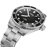 Oris Divers Date 39mm Mens Watch Black Interchangeable Strap