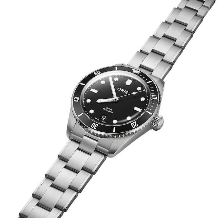 Oris Divers Date 39mm Mens Watch Black Interchangeable Strap