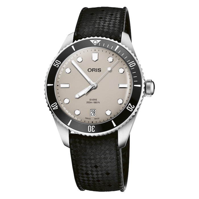 Oris Divers Date 39mm Mens Watch Beige Interchangeable Strap