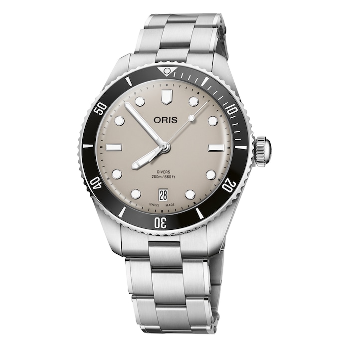 Oris Divers Date 39mm Mens Watch Beige Interchangeable Strap