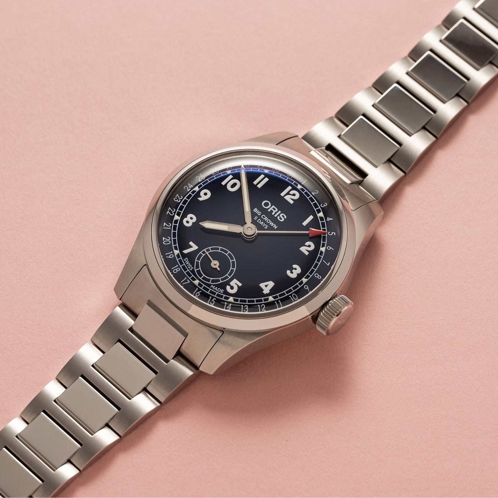 Oris Big Crown Pointer Date Calibre 403 38mm Mens Watch Navy