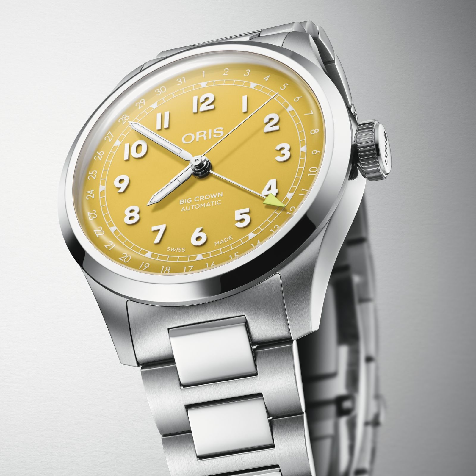 Oris Big Crown Pointer Date 40mm Mens Watch Yellow