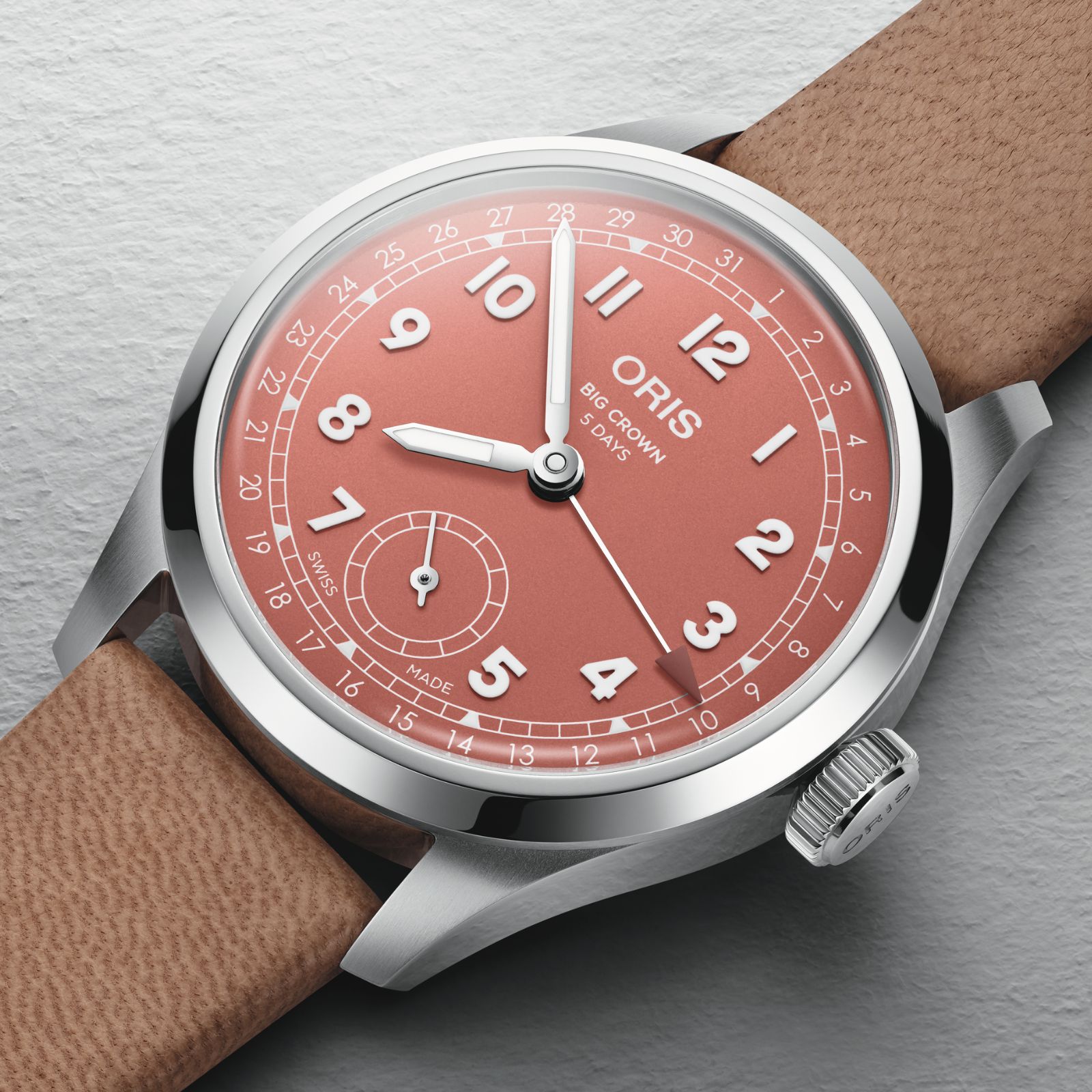 Oris Big Crown Pointer Date 40mm Mens Watch Red Leather Oris Big Crown Pointer Date 40mm Mens Watch Red Leather