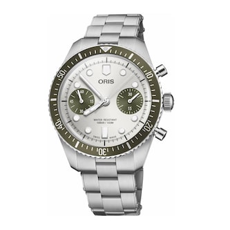 Oris Divers Sixty‑Five Chronograph 40mm Mens Watch Grey Stainless Steel