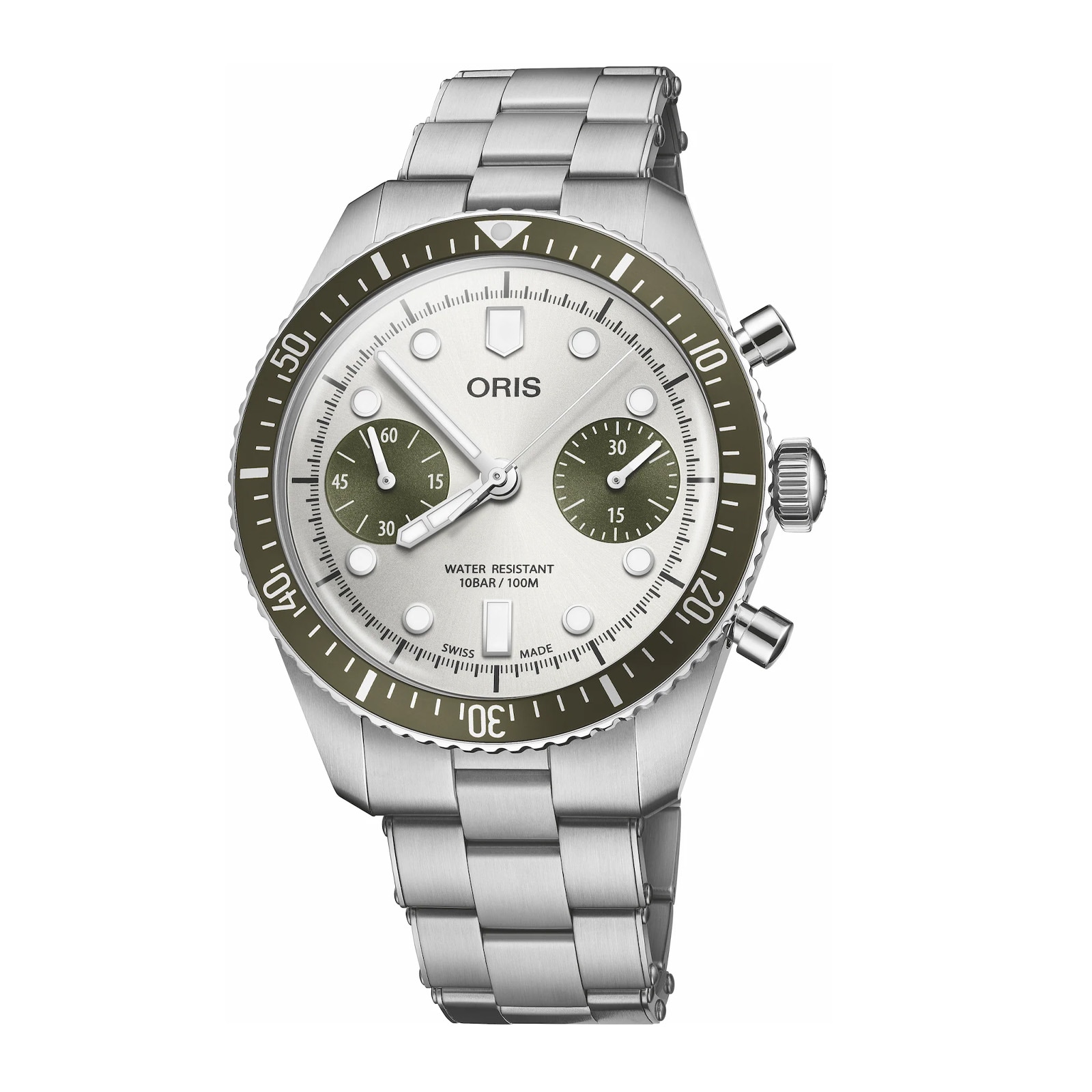 Oris Divers Sixty‑Five Chronograph 40mm Mens Watch Grey Stainless Steel