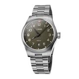 Oris Propilot Date 41mm Mens Watch Green Stainless Steel