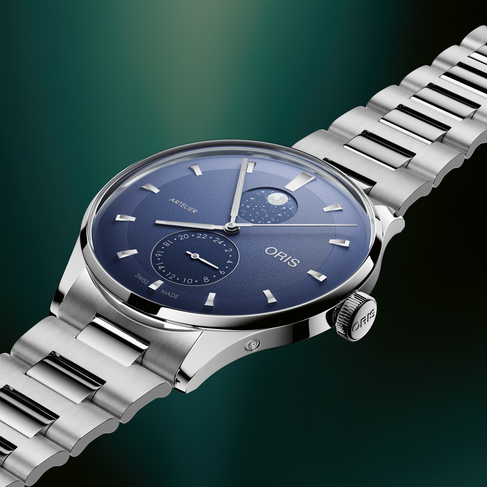 Oris Artelier Complication 39.5mm Mens Watch Blue Oris Artelier Complication 39.5mm Mens Watch Blue