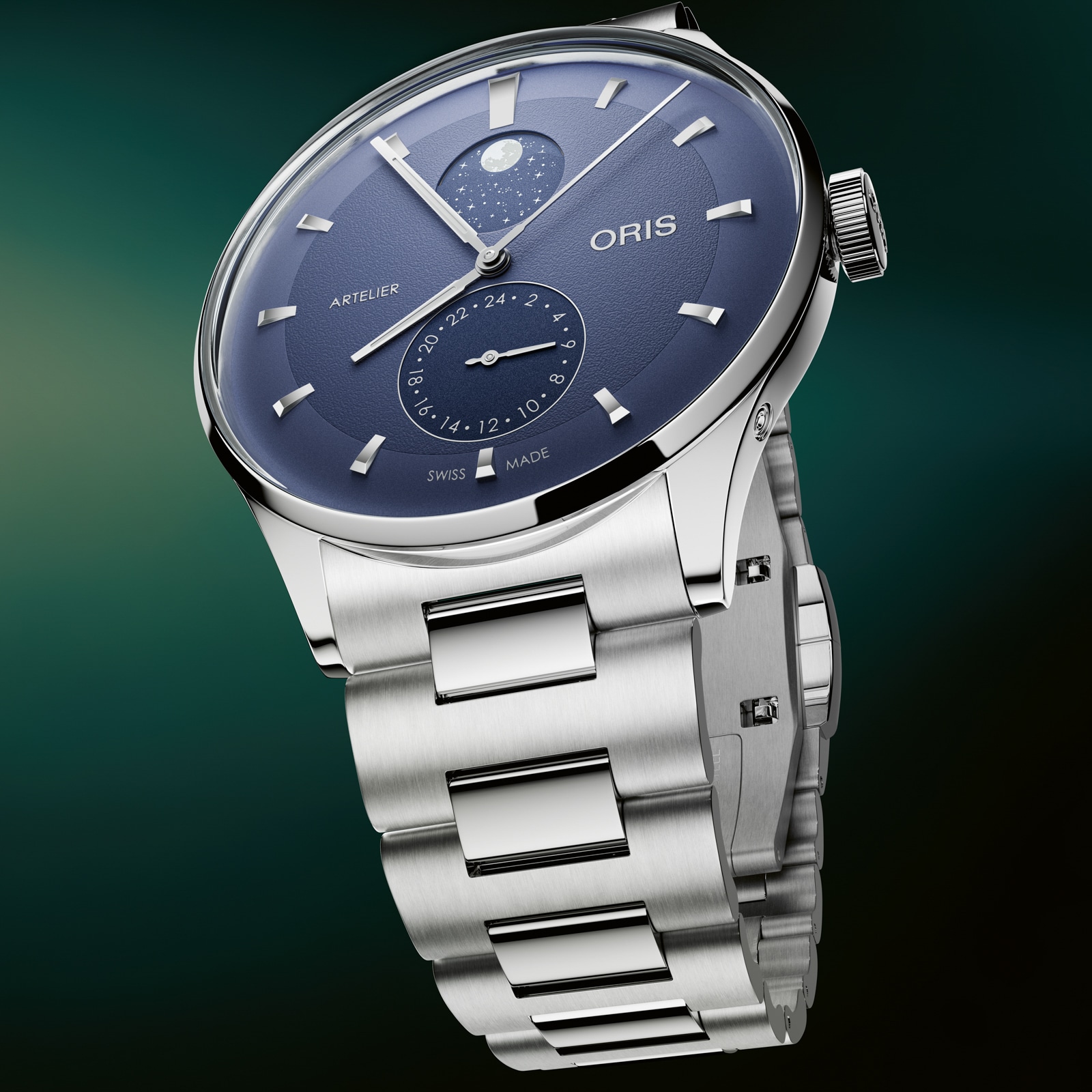 Oris Artelier Complication 39.5mm Mens Watch Blue Oris Artelier Complication 39.5mm Mens Watch Blue