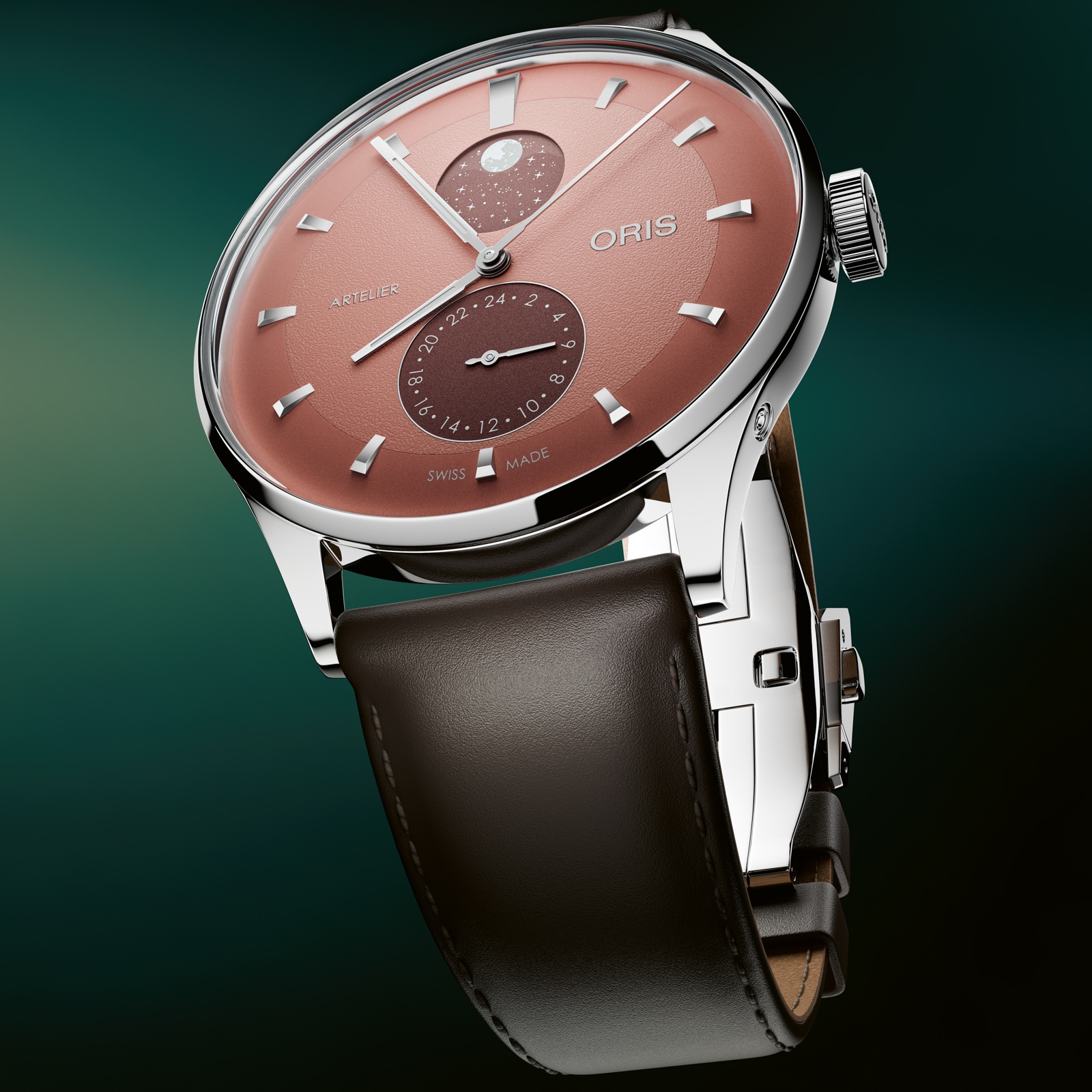 Oris Artelier Complication 39.5mm Mens Watch Brown Oris Artelier Complication 39.5mm Mens Watch Brown