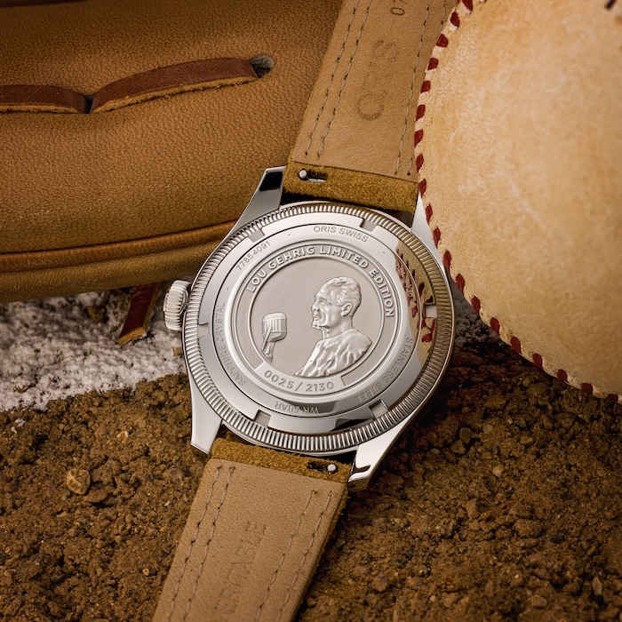 Oris Big Crown Lou Gehrig 40mm Limited Edition Mens Watch Silver
