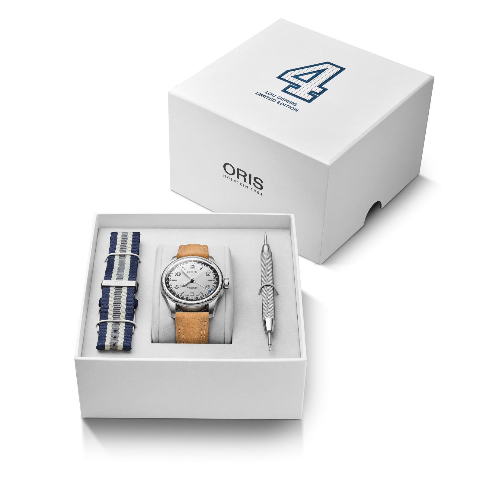 Oris Big Crown Lou Gehrig 40mm Limited Edition Mens Watch Silver