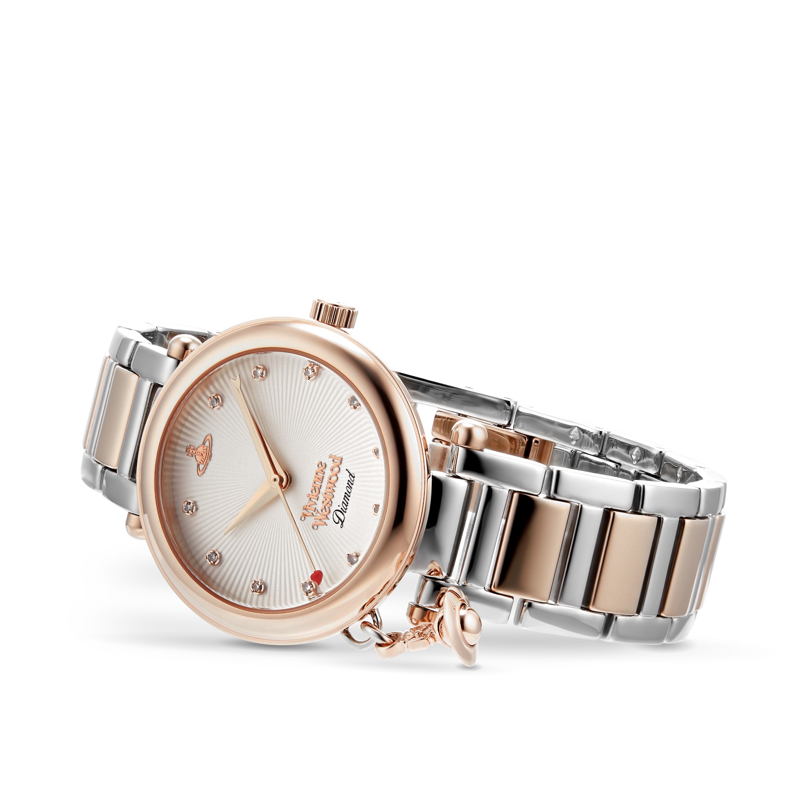 Vivienne Westwood Orb 2 Tone Steel 30mm Ladies Bracelet VV006SLRS Goldsmiths