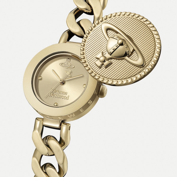 Vivienne Westwood Orb Button 25mm Ladies Watch Gold