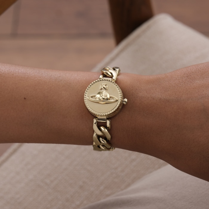 Vivienne Westwood Orb Button 25mm Ladies Watch Gold