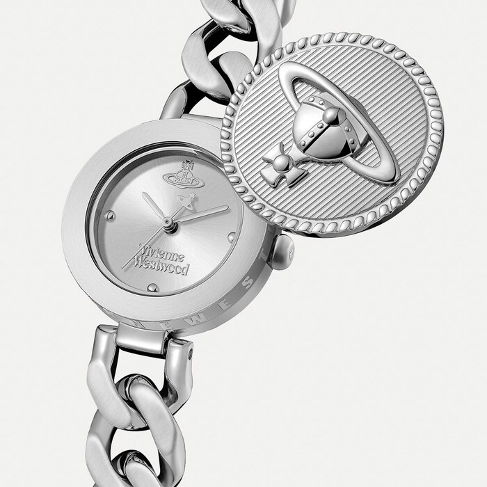 Vivienne Westwood Orb Button 25mm Ladies Watch Silver