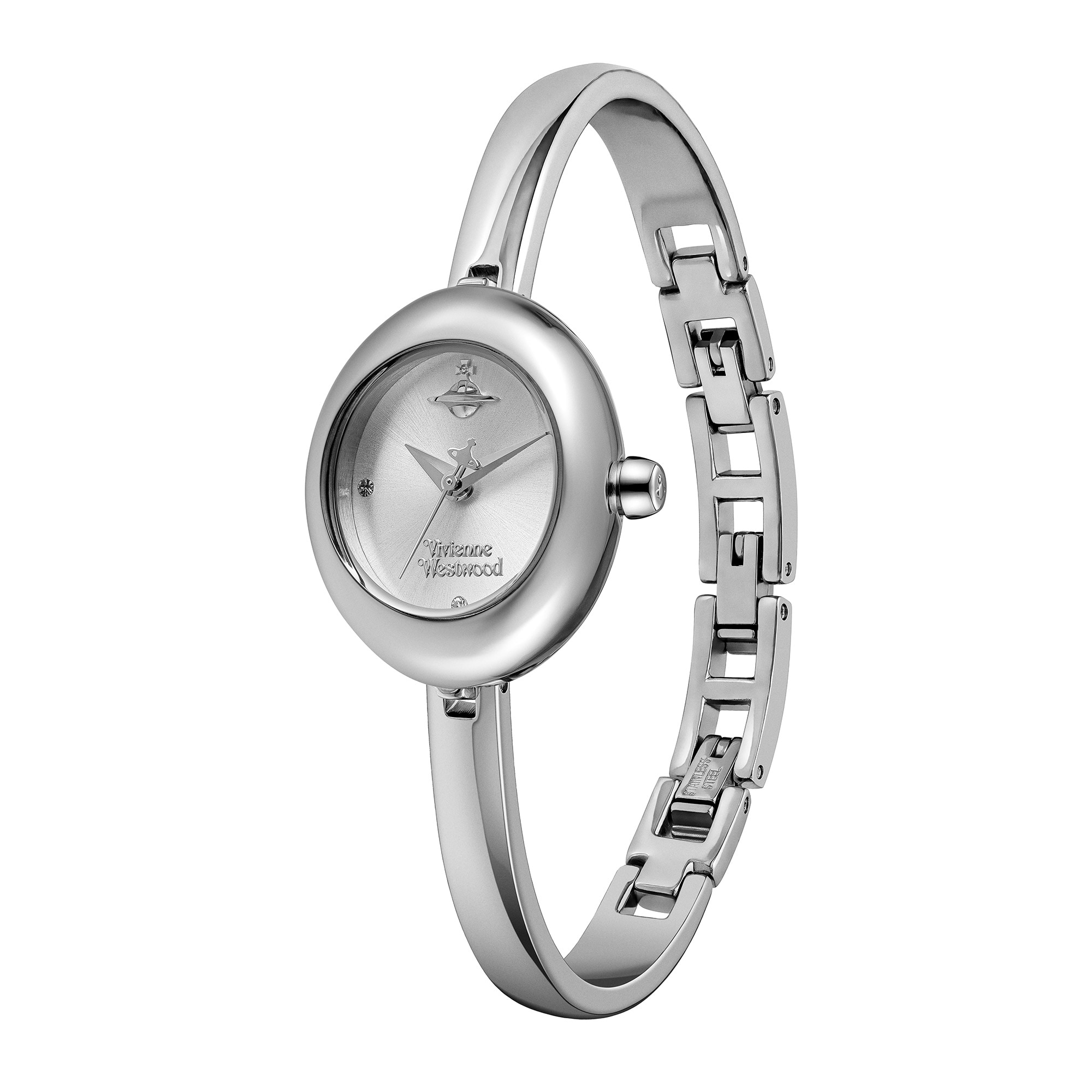 Vivienne Westwood Audley 22mm Ladies Bangle Watch Silver Dial Vivienne Westwood Audley 22mm Ladies Bangle Watch Silver Dial