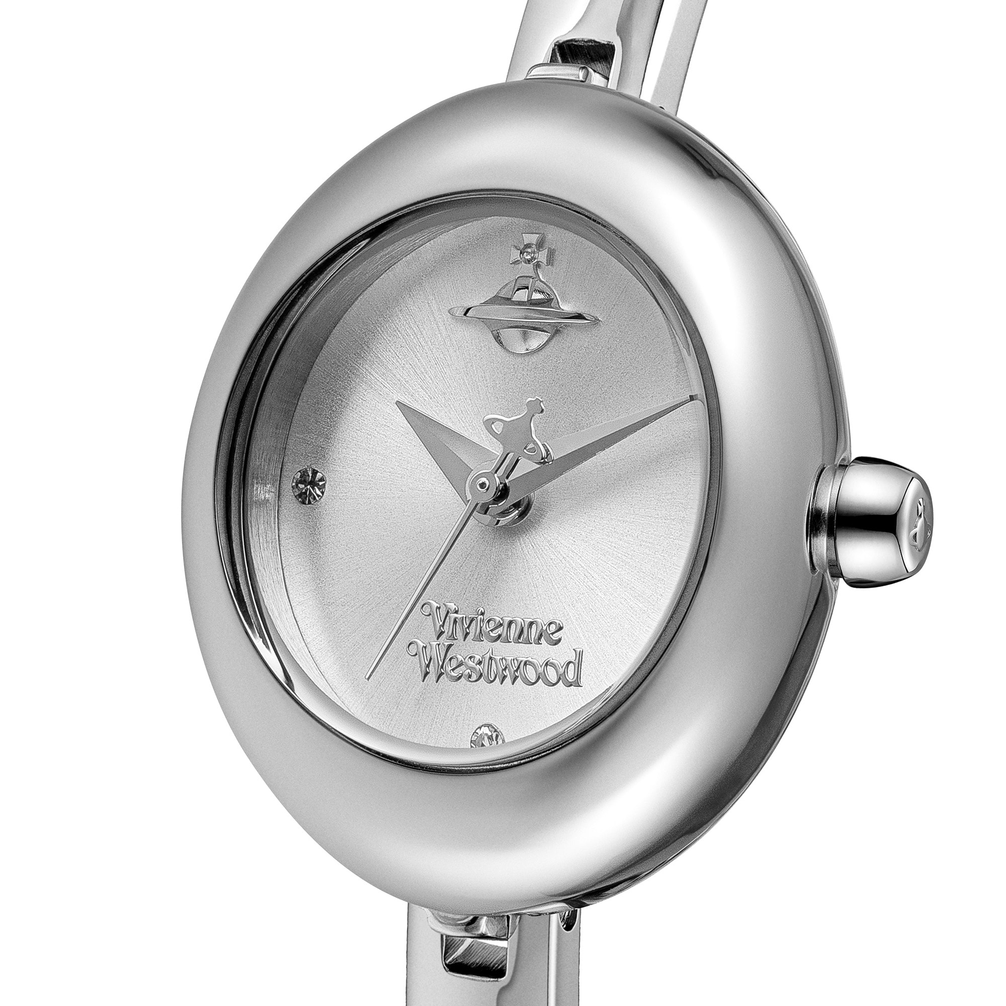 Vivienne Westwood Audley 22mm Ladies Bangle Watch Silver Dial Vivienne Westwood Audley 22mm Ladies Bangle Watch Silver Dial