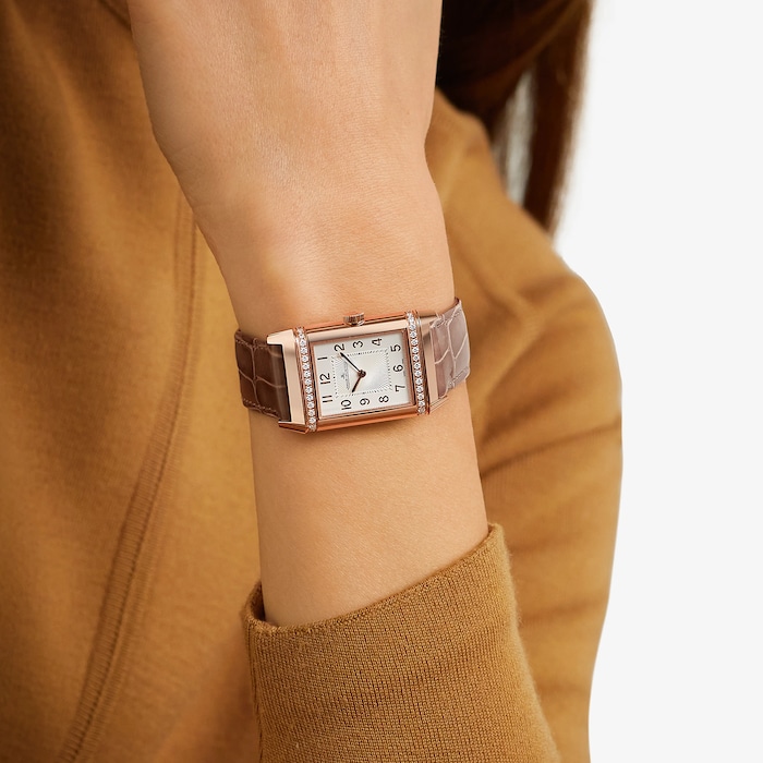 Jaeger-LeCoultre Reverso Classic Duetto Pink Gold Ladies Watch Automatic 40 x 24.4mm